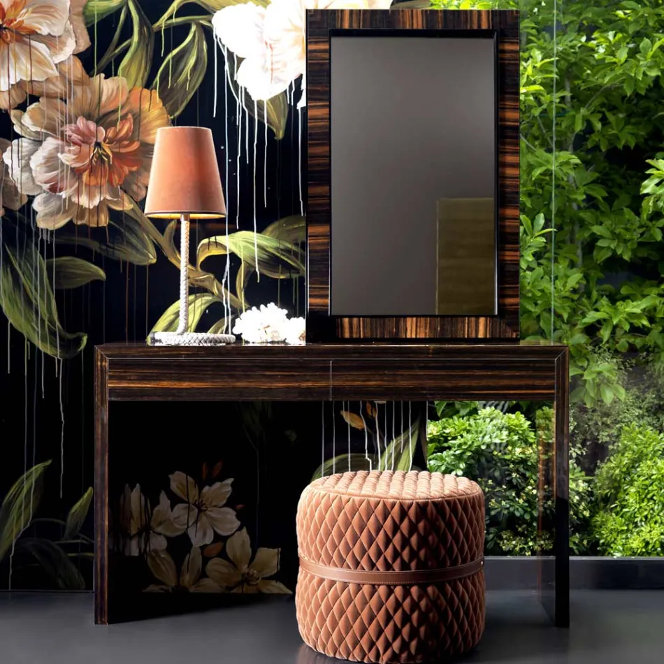 Grilli Zarafa moderna ebenholts träkonsol tillverkad i Italien Viadurini