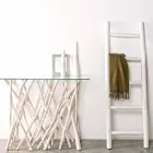 Konsol i blekt teak och lyxig designtopp - Francesca Viadurini