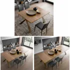 Konsol i trä och metall Förlängningsbar Upp till 295 cm Tillverkad i Italien - Timedio Viadurini