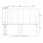 Konsol i trä och metall Förlängningsbar Upp till 295 cm Tillverkad i Italien - Timedio Viadurini