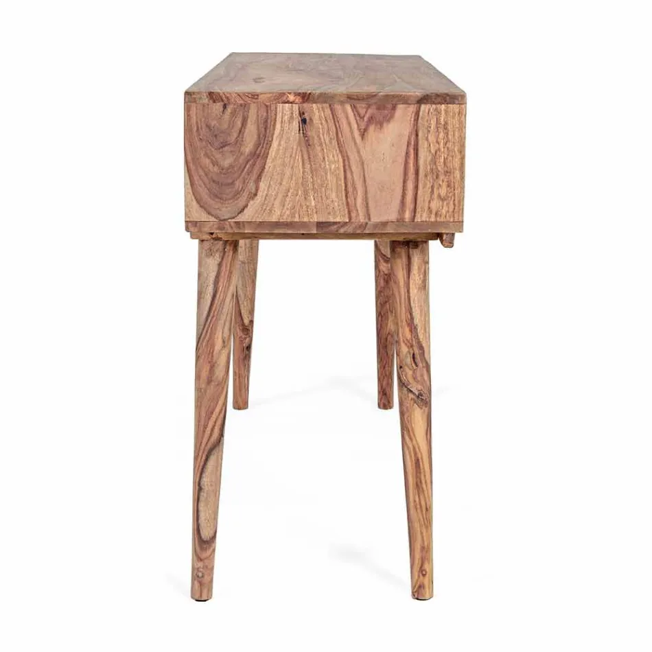 Sheesham träkonsol med två lådor Luxury Design Homemotion - Fregene Viadurini