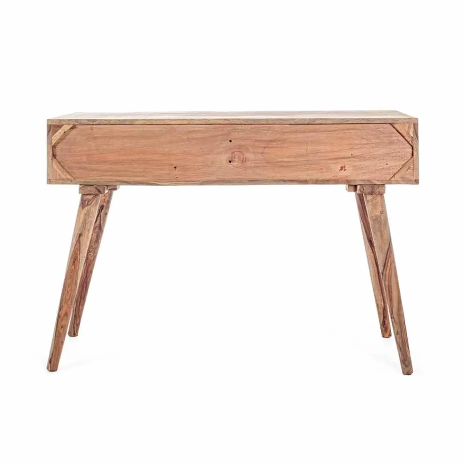 Sheesham träkonsol med två lådor Luxury Design Homemotion - Fregene Viadurini