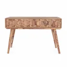 Sheesham träkonsol med två lådor Luxury Design Homemotion - Fregene Viadurini