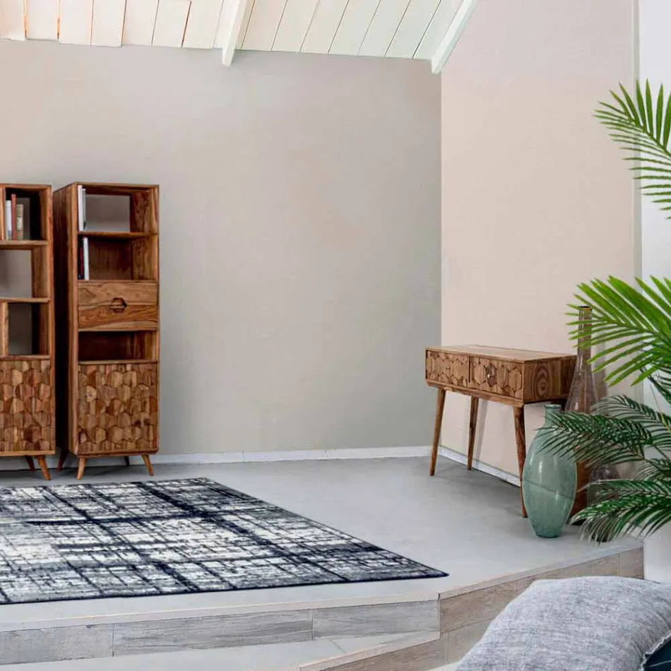 Sheesham träkonsol med två lådor Luxury Design Homemotion - Fregene Viadurini