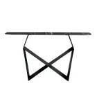 Concordia metallkonsolbord med marmorliknande keramikskiva Tillverkad i Italien Viadurini