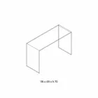 Konsol i extra klart glas Elegant minimal design 2 dimensioner - Selex Viadurini