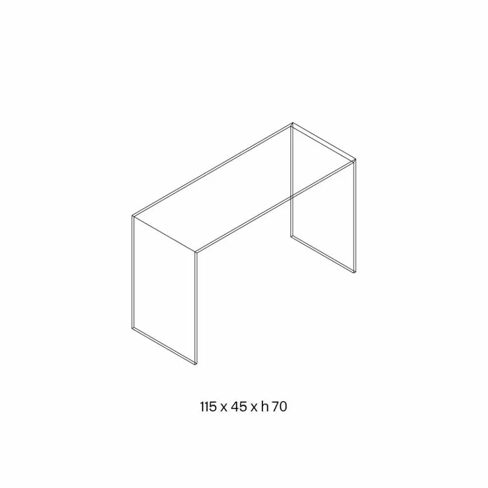 Konsol i extra klart glas Elegant minimal design 2 dimensioner - Selex Viadurini