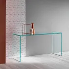 Konsol i extra klart glas Elegant minimal design 2 dimensioner - Selex Viadurini