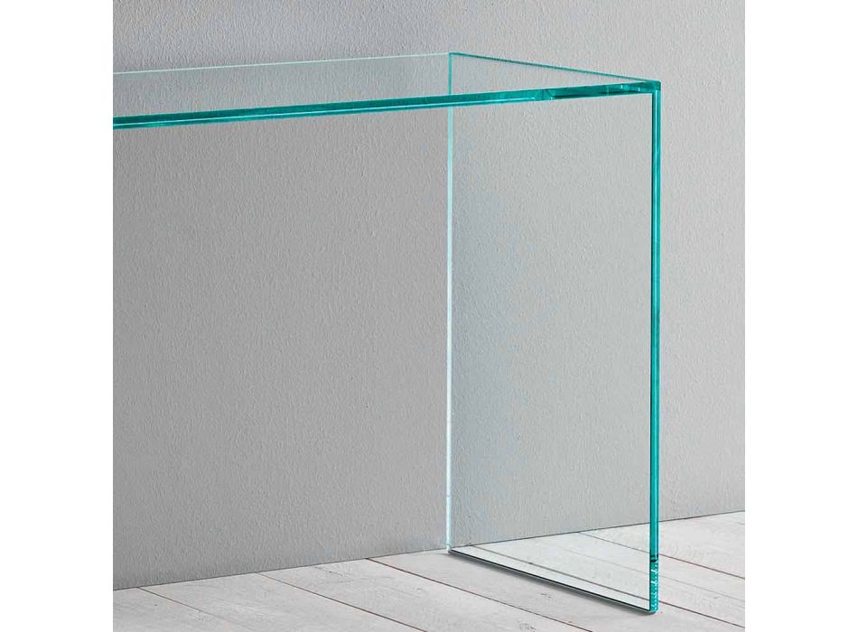 Konsol i extra klart glas Elegant minimal design 2 dimensioner - Selex Viadurini