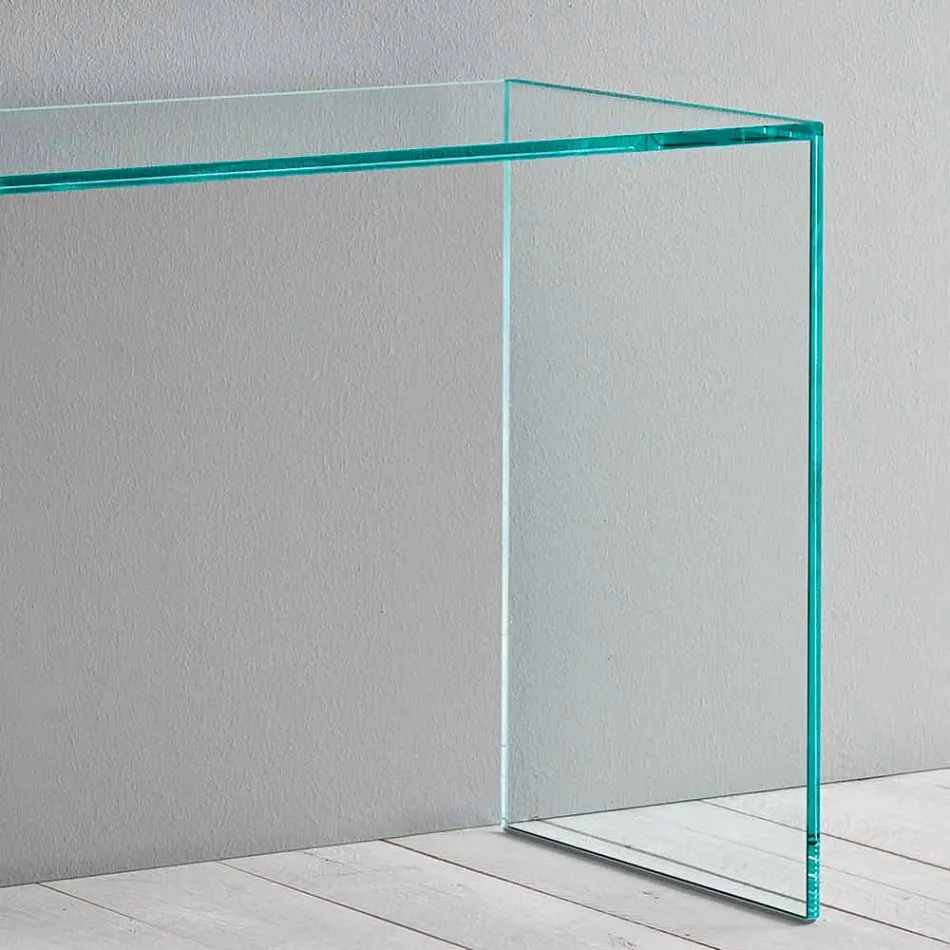 Konsol i extra klart glas Elegant minimal design 2 dimensioner - Selex Viadurini