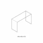 Konsol i extra klart glas Elegant minimal design 2 dimensioner - Selex Viadurini