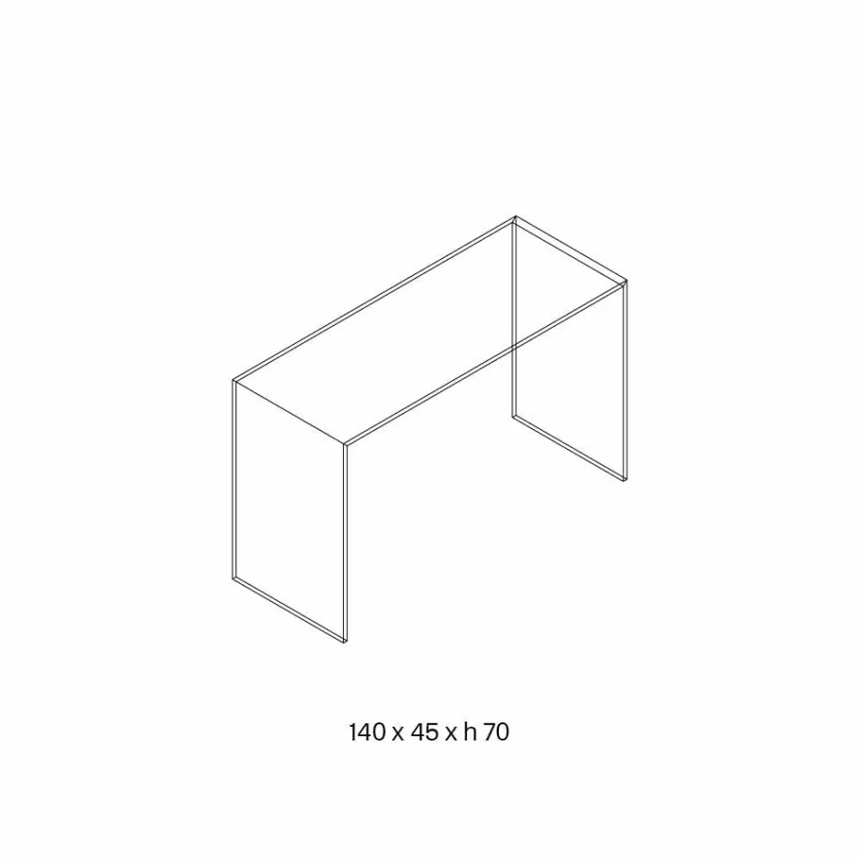 Konsol i extra klart glas Elegant minimal design 2 dimensioner - Selex Viadurini