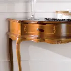 Klassisk entrékonsol i trä med 1 låda Tillverkad i Italien - Leonor Viadurini