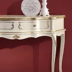 Klassisk entrékonsol i trä med 1 låda Tillverkad i Italien - Leonor Viadurini