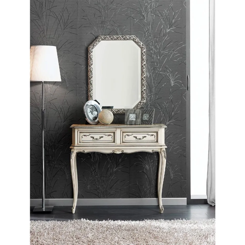 Klassisk entrékonsol i trä med lådor tillverkad i Italien - Richard Viadurini