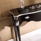 Klassisk entrékonsol i trä med låda tillverkad i Italien - Ottaviano Viadurini