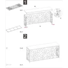 Gyllene entrékonsol med järnstruktur och marmorplatta - Carlotta Viadurini