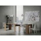 Modern utdragbar konsol 296 cm i melaminträ Tillverkad i Italien - Ariella Viadurini