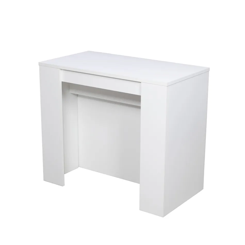 Modern utdragbar konsol 296 cm i melaminträ Tillverkad i Italien - Ariella Viadurini