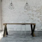 Modern konsol utdragbar till 300 cm med antracitram tillverkad i Italien - Avventura Viadurini