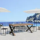 Modern konsol utdragbar till 300 cm med antracitram tillverkad i Italien - Avventura Viadurini