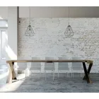 Modern konsol utdragbar till 300 cm med antracitram tillverkad i Italien - Avventura Viadurini