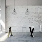 Modern konsol utdragbar till 300 cm med antracitram tillverkad i Italien - Avventura Viadurini