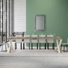 Modern konsol Utdragbar till 300 cm med vit ram tillverkad i Italien - spegel Viadurini