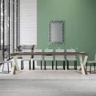 Modern konsol Utdragbar till 300 cm med vit ram tillverkad i Italien - spegel Viadurini