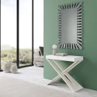 Modern konsol Utdragbar till 300 cm med vit ram tillverkad i Italien - spegel Viadurini