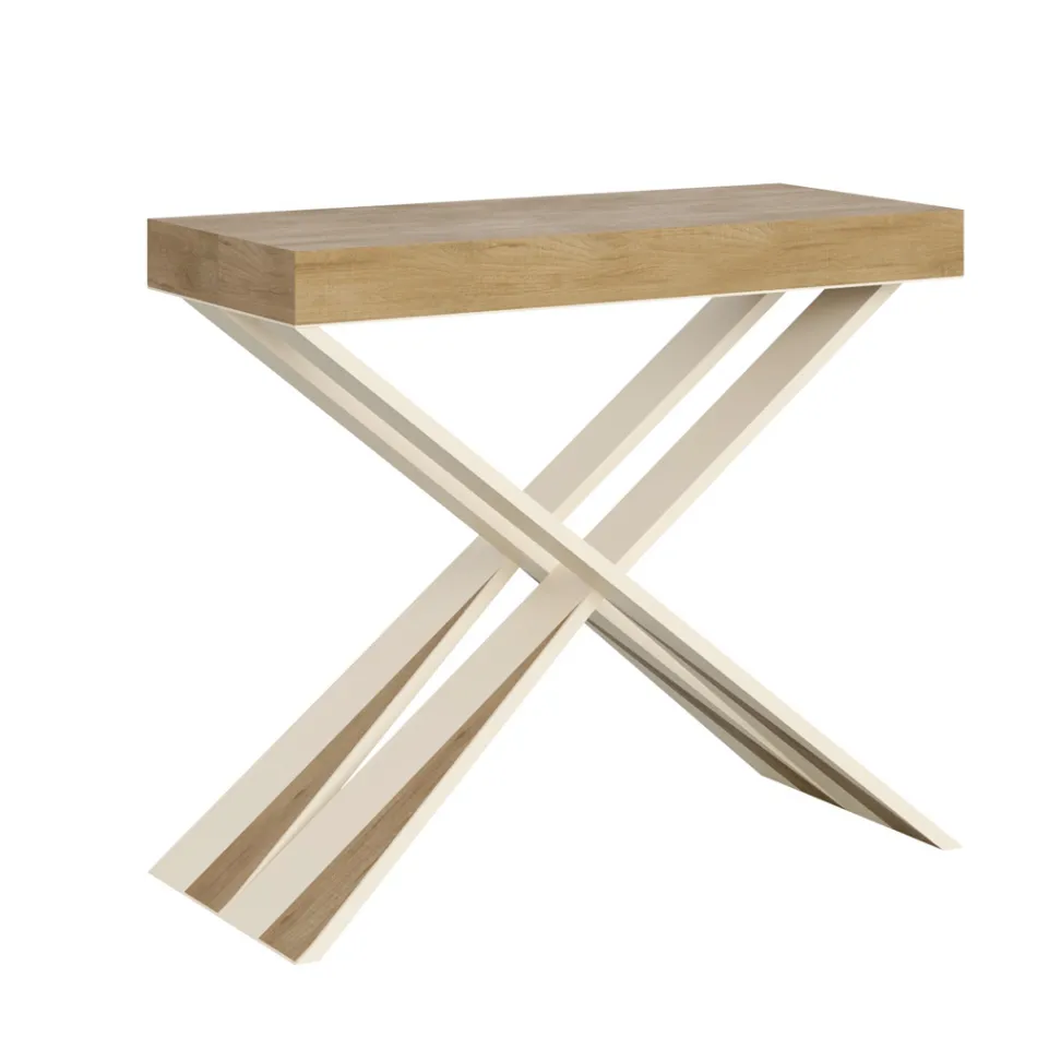 Modern konsol Utdragbar till 300 cm med vit ram tillverkad i Italien - spegel Viadurini