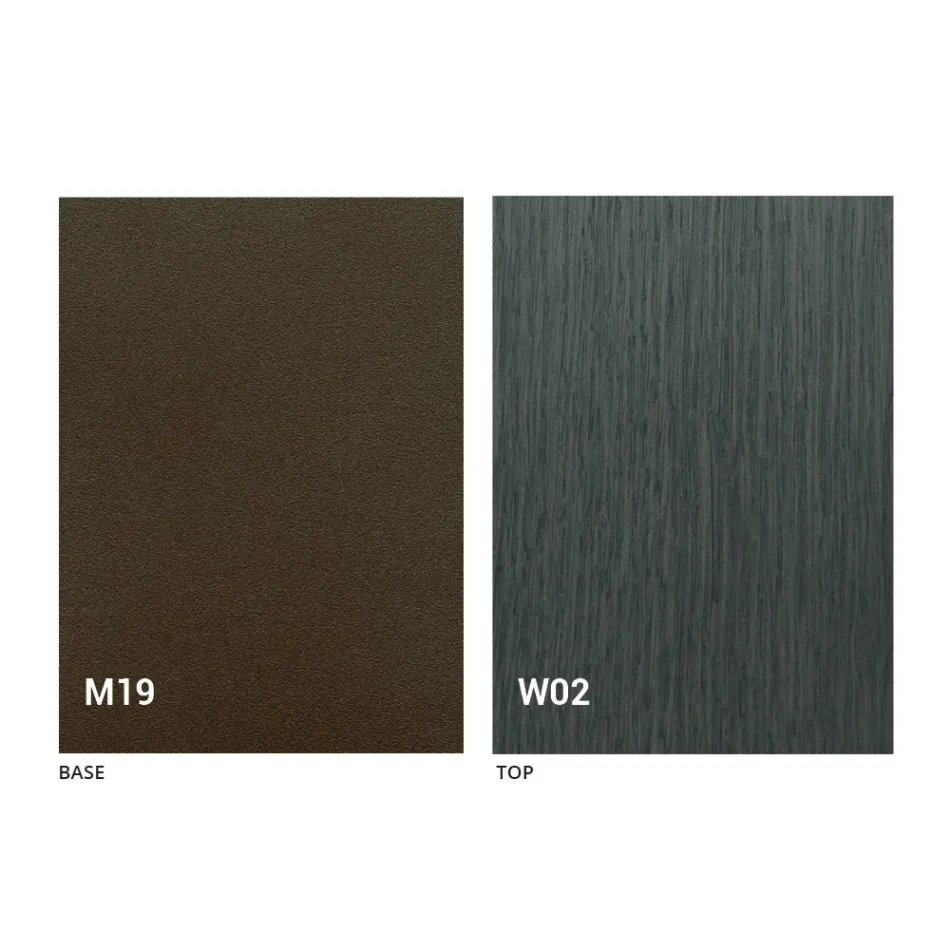 Utdragbar modern bordskonsol i ek och metall Tillverkad i Italien - Nappo Viadurini