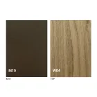 Utdragbar modern bordskonsol i ek och metall Tillverkad i Italien - Nappo Viadurini