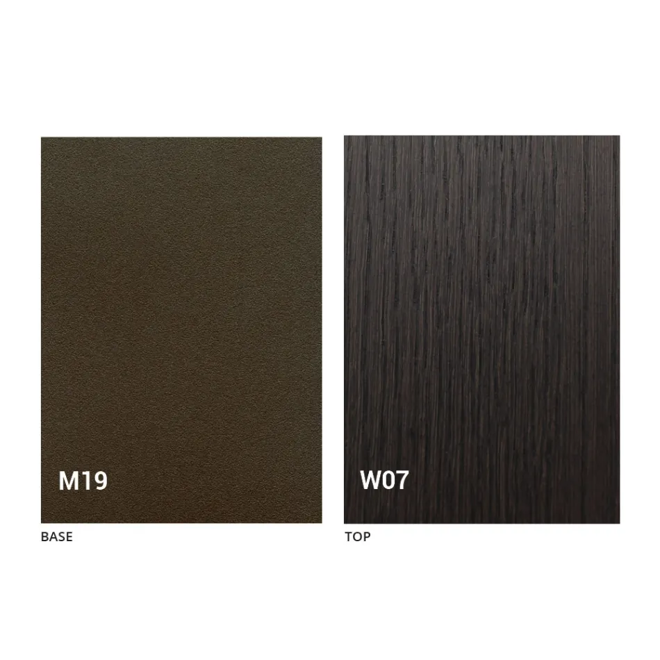 Utdragbar modern bordskonsol i ek och metall Tillverkad i Italien - Nappo Viadurini