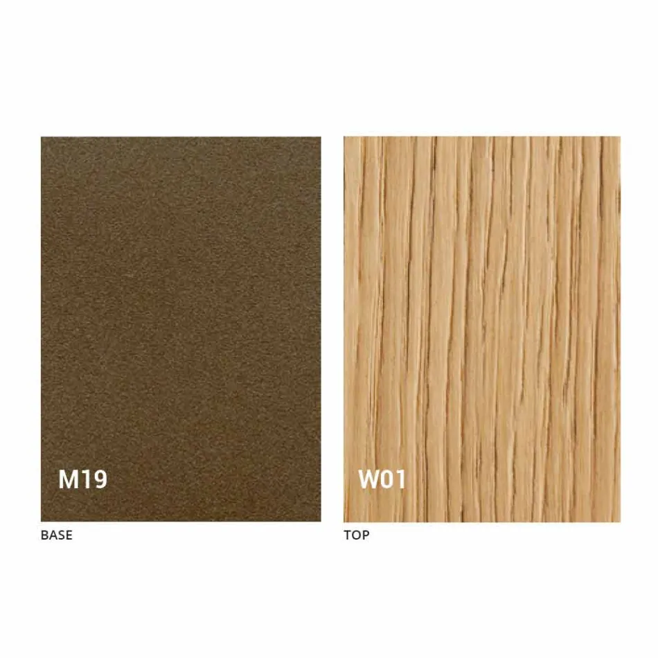 Utdragbar modern konsol i ek och metall Tillverkad i Italien - Nappo Viadurini