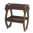 modern konsol med Walter bricka i brunt skinnjacka Viadurini