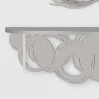 Modern designkonsol i sand och beige trä för väggmontering - bana Viadurini