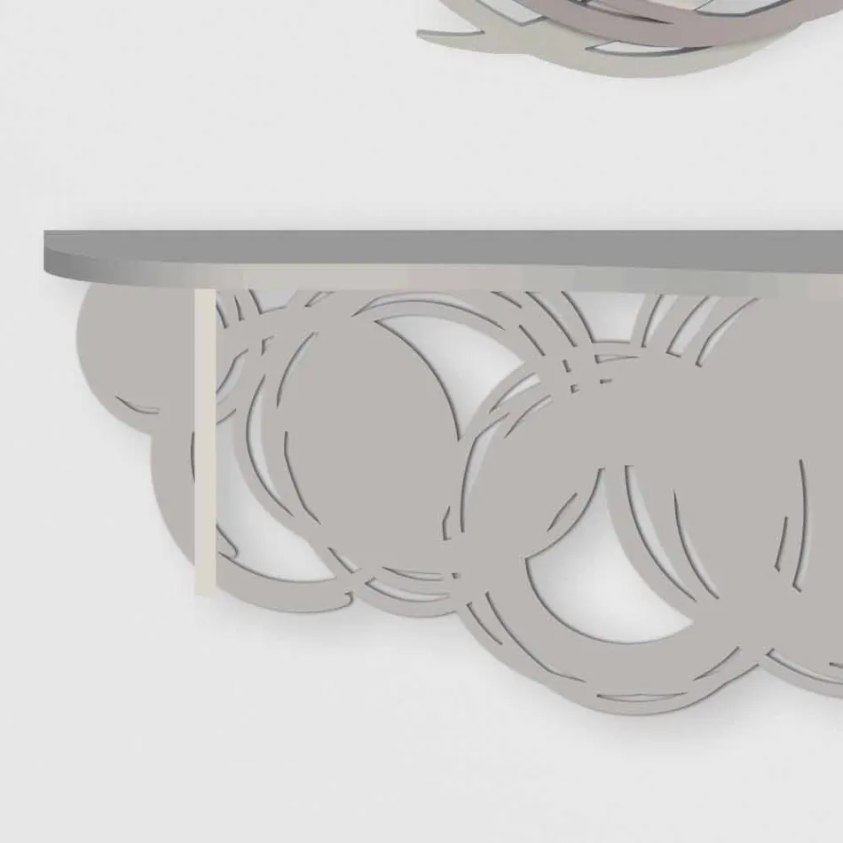 Modern designkonsol i sand och beige trä för väggmontering - bana Viadurini