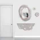 Modern designkonsol i sand och beige trä för väggmontering - bana Viadurini