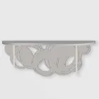 Modern designkonsol i sand och beige trä för väggmontering - bana Viadurini