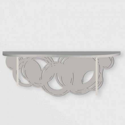 Modern designkonsol i sand och beige trä för väggmontering - bana Viadurini