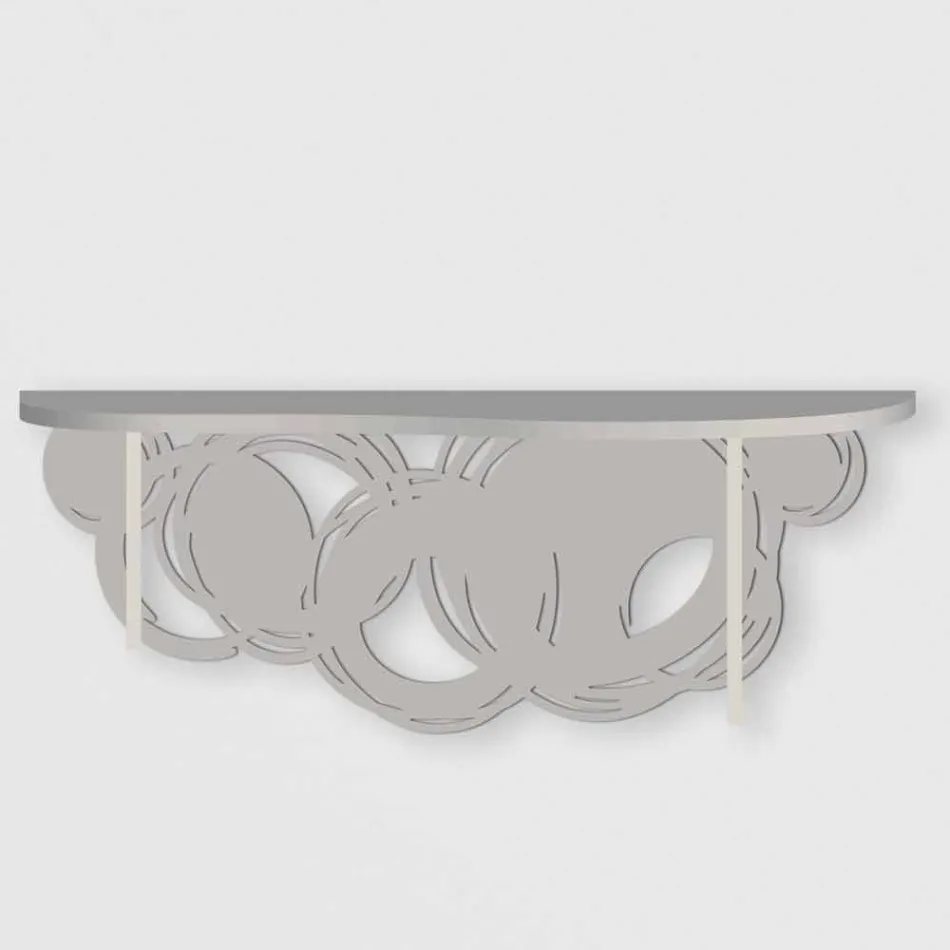 Modern designkonsol i sand och beige trä för väggmontering - bana Viadurini