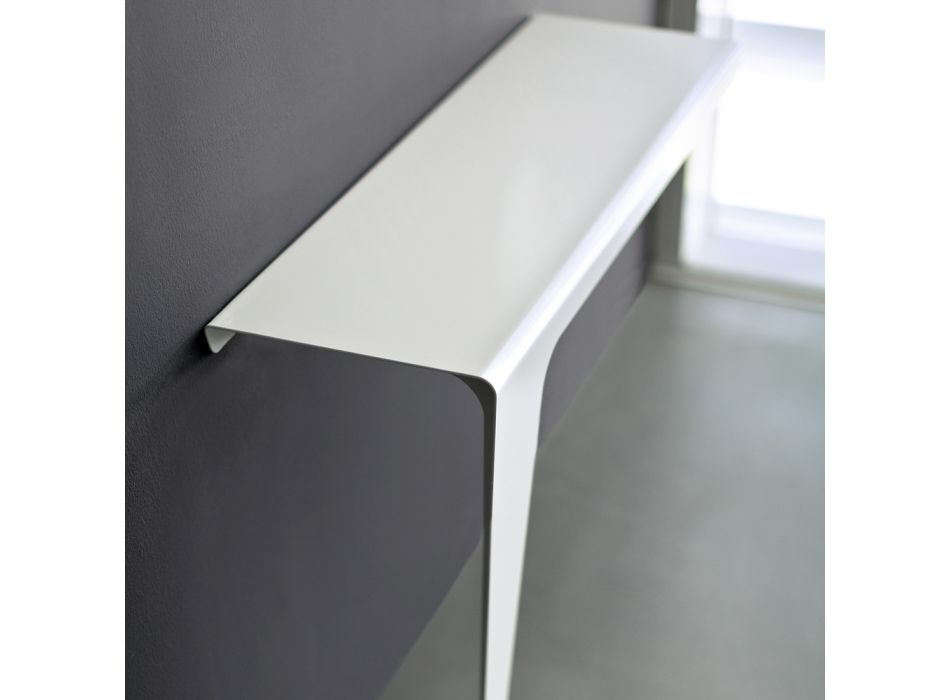 Modern minimal designkonsol i färgad metall tillverkad i Italien - Benjamin Viadurini