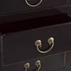 Vintage Design Black Elm Wood Console Table 5 Lådor Homemotion - Sonten Viadurini