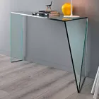 Konsol för modern entré i Extralight Glass tillverkad i Italien - Rosalia Viadurini