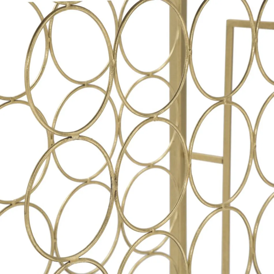 Konsol i glasflaska med guldjärnstruktur - Vicio Viadurini