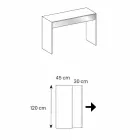 Konsolskrivbord i rökt glas med låda tillverkad i Italien - Mantra Viadurini