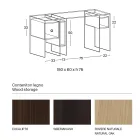 Konsolskrivbord i extra klart glas och trä Tillverkat i Italien - Damiano Viadurini