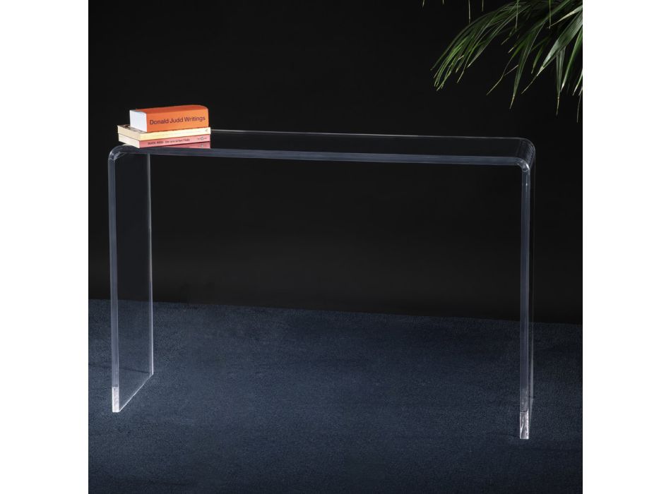 Vardagsrumskonsol i minimal transparent akrylkristall - Amedea Viadurini
