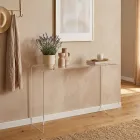 Alarico transparent plexiglaskonsolbord med modern design, tillverkat i Italien Viadurini